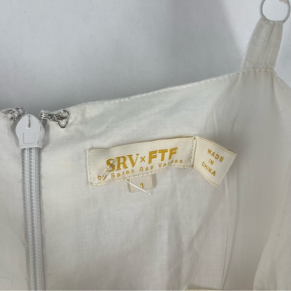 SRV x FTF Blanca Tie Front Flowy Romper Tiered Shorts Surplice‎ Neckline Woven - Picture 6 of 16